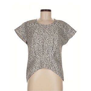 Chic Gray Patterned Women's Top